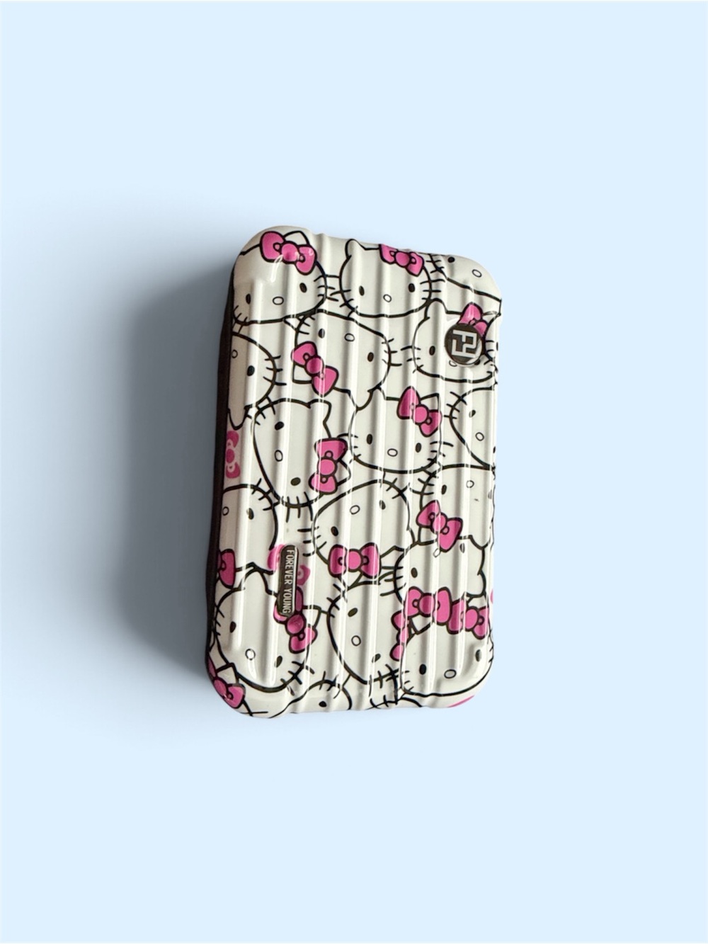 Hello Kitty Pattern Portable Power Bank - White & Pink